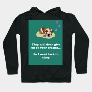 They said don't give up on your dreams... So I went back to sleep Hoodie